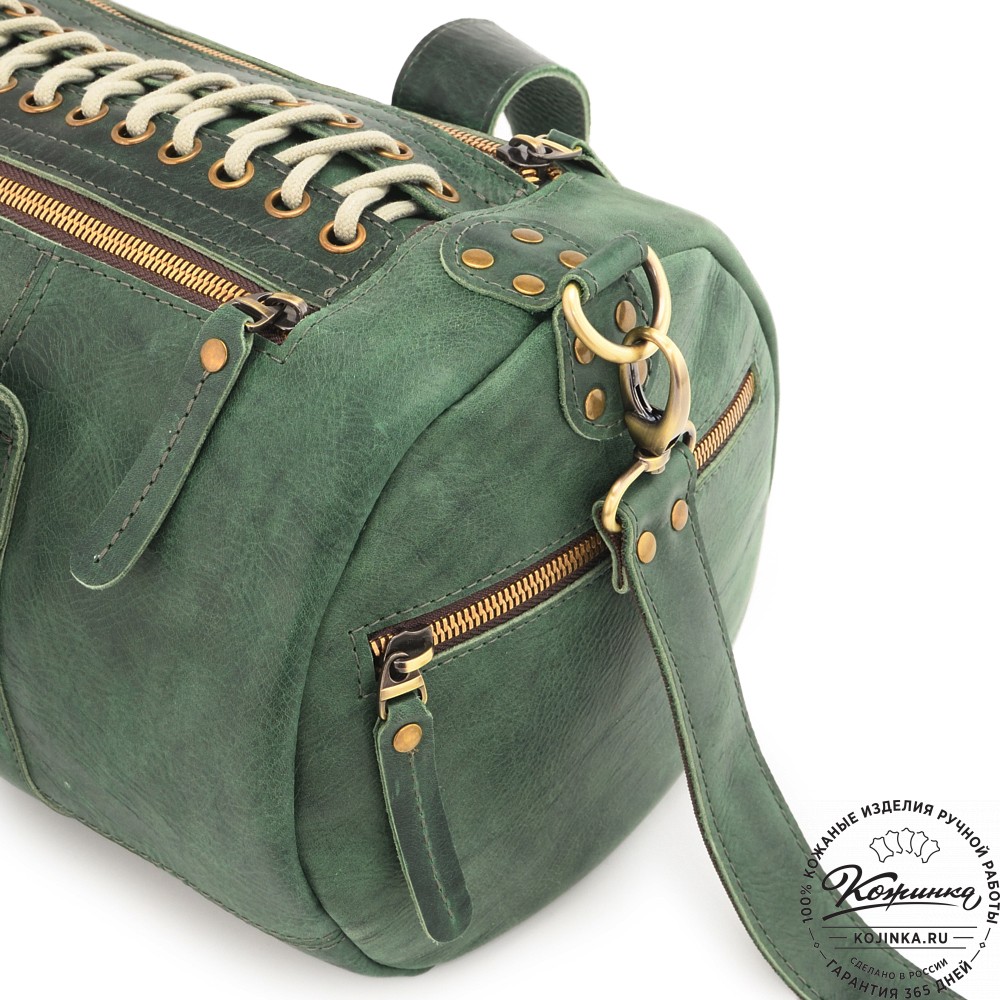  Кожаная сумка "Тайлер" (изумруд) 